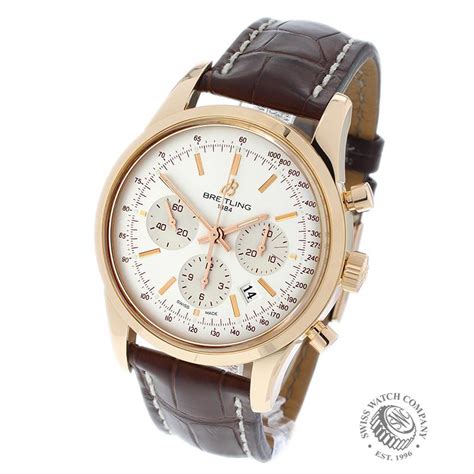 breitling transocean chronograph 18ct rose gold brown croco|Breitling Transocean Chronograph Rose gold .